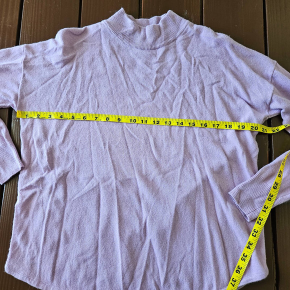 Madewell Women's Sz XS Lavender Mock Neck Wool & Alpaca Blend Sweater - Picture 6 of 9